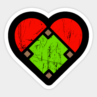 Baseball Heart (Vintage Style) Sticker